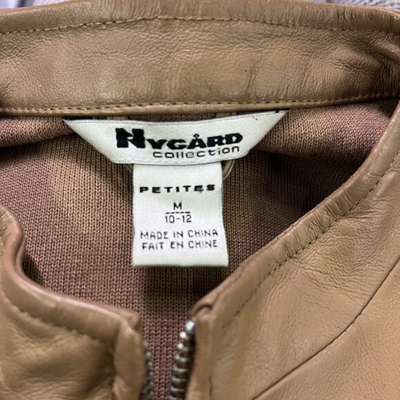 Nygard Collection Leather Zip Up Vest Size 10 -12 - Picture 3 of 4
